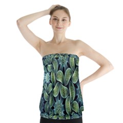 Blue Lotus Strapless Top by BangZart