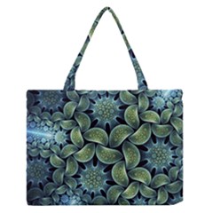 Blue Lotus Medium Zipper Tote Bag by BangZart