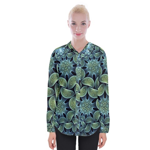 Blue Lotus Womens Long Sleeve Shirt by BangZart