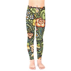 Bohemia Floral Pattern Kids  Legging