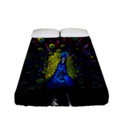 Beautiful Peacock Feather Fitted Sheet (full/ Double Size) by BangZart