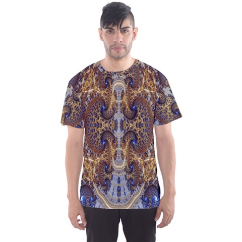 Baroque Fractal Pattern Men s Sports Mesh Tee by BangZart