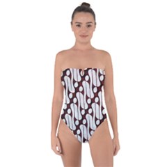 Batik Art Patterns Tie Back One Piece Swimsuit