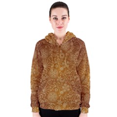 Batik Art Pattern Women s Zipper Hoodie by BangZart