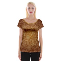 Batik Art Pattern Cap Sleeve Tops by BangZart