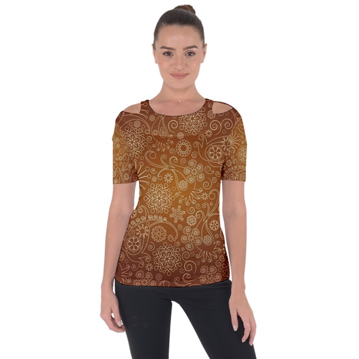 Batik Art Pattern Short Sleeve Top