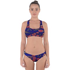 Batik  Fabric Cross Back Hipster Bikini Set