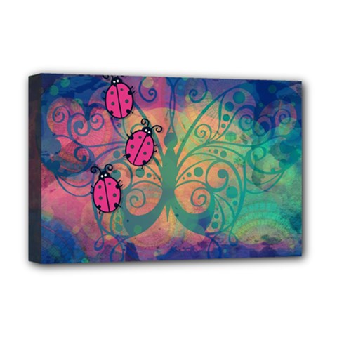 Background Colorful Bugs Deluxe Canvas 18  X 12   by BangZart