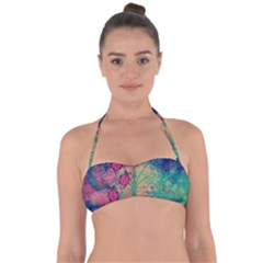 Background Colorful Bugs Halter Bandeau Bikini Top