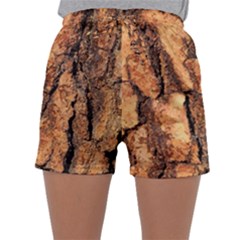 Bark Texture Wood Large Rough Red Wood Outside California Sleepwear Shorts by BangZart