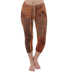 Barnwood Unfinished Capri Winter Leggings  by BangZart