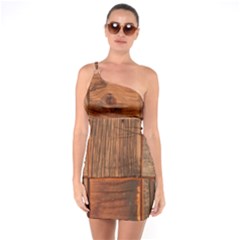 Barnwood Unfinished One Soulder Bodycon Dress