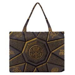 Aztec Runes Medium Zipper Tote Bag by BangZart