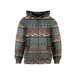 Aztec Pattern Cool Colors Kids  Zipper Hoodie by BangZart