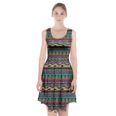 Aztec Pattern Cool Colors Racerback Midi Dress by BangZart