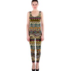 Aztec Pattern Ethnic Onepiece Catsuit