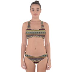 Aztec Pattern Ethnic Cross Back Hipster Bikini Set by BangZart