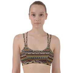 Aztec Pattern Ethnic Line Them Up Sports Bra