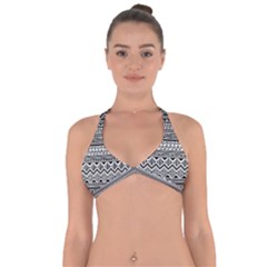 Aztec Pattern Design Halter Neck Bikini Top