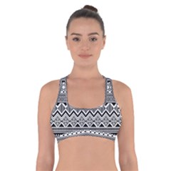 Aztec Pattern Design Cross Back Sports Bra