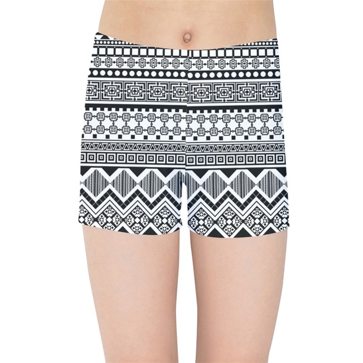 Aztec Pattern Design Kids Sports Shorts