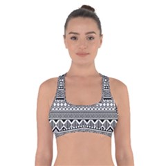 Aztec Pattern Design(1) Cross Back Sports Bra