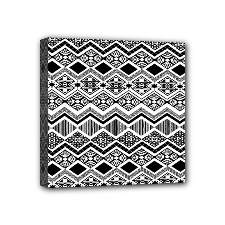 Aztec Design  Pattern Mini Canvas 4  x 4 