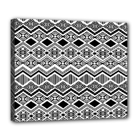 Aztec Design  Pattern Deluxe Canvas 24  X 20  