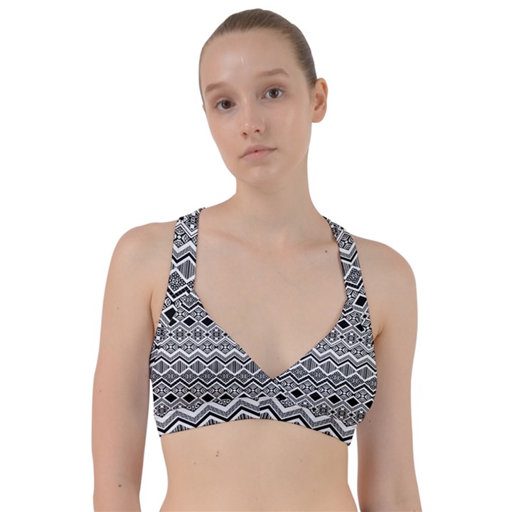 Aztec Design  Pattern Sweetheart Sports Bra