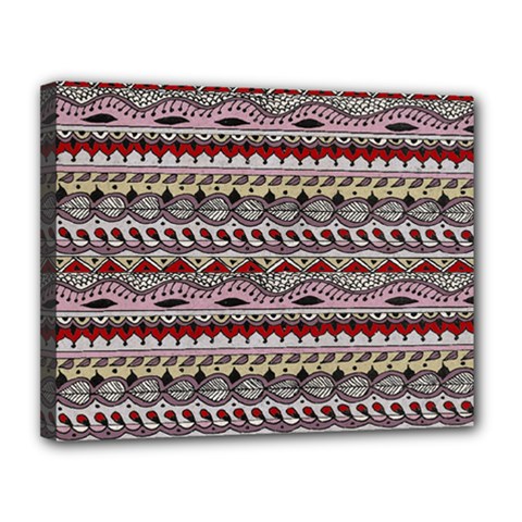 Aztec Pattern Art Canvas 14  X 11  by BangZart