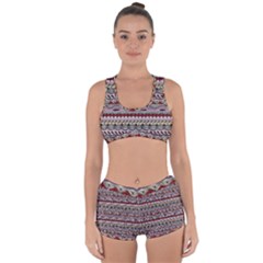 Aztec Pattern Art Racerback Boyleg Bikini Set