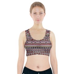 Aztec Pattern Art Sports Bra With Pocket