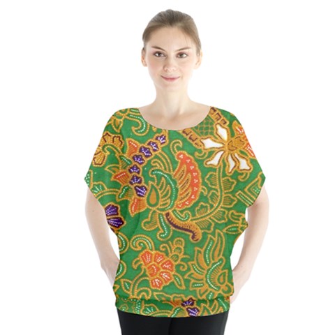 Art Batik The Traditional Fabric Blouse by BangZart