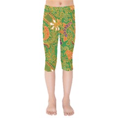 Art Batik The Traditional Fabric Kids  Capri Leggings 