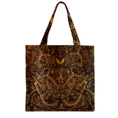 Art Indonesian Batik Zipper Grocery Tote Bag by BangZart