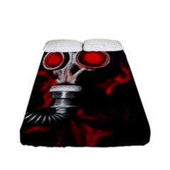 Gas Mask Fitted Sheet (full/ Double Size) by Valentinaart