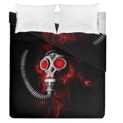 Gas Mask Duvet Cover Double Side (queen Size) by Valentinaart