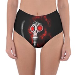 Gas Mask Reversible High-waist Bikini Bottoms by Valentinaart