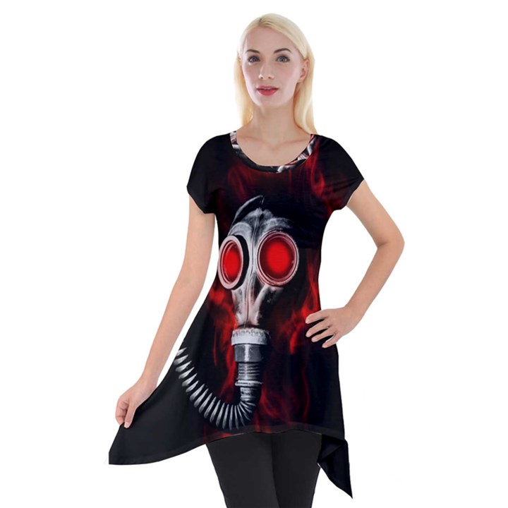 Gas mask Short Sleeve Side Drop Tunic