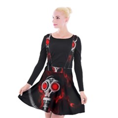 Gas Mask Suspender Skater Skirt