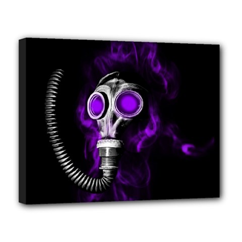 Gas Mask Canvas 14  X 11  by Valentinaart