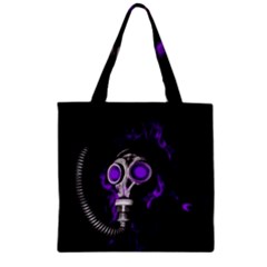 Gas Mask Zipper Grocery Tote Bag by Valentinaart