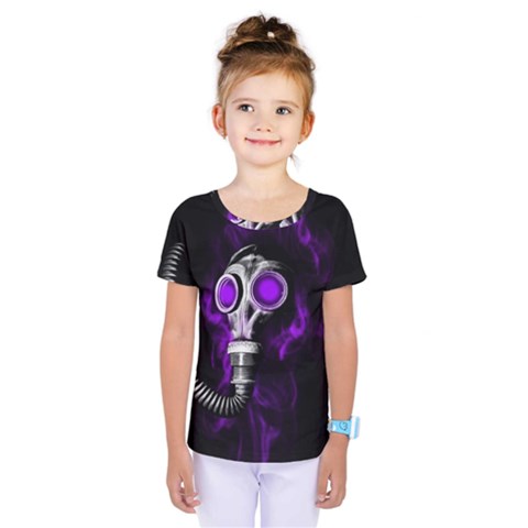 Gas Mask Kids  One Piece Tee by Valentinaart