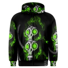 Gas Mask Men s Zipper Hoodie by Valentinaart