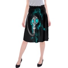 Gas Mask Midi Beach Skirt by Valentinaart