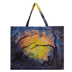 Soul Offering Zipper Large Tote Bag by Dimkad