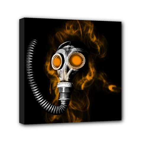 Gas Mask Mini Canvas 6  X 6  by Valentinaart