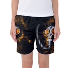 Gas Mask Women s Basketball Shorts by Valentinaart