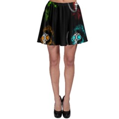 Gas Mask Skater Skirt by Valentinaart