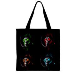 Gas Mask Zipper Grocery Tote Bag by Valentinaart